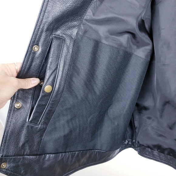 Roma Leather Men's Conceal Handgun Carry Black Leather Vest size 4XL USA - Picture 7 of 7